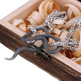 Collar Hombre Lujo Diseño Serpiente Nórdico Caja Vikings