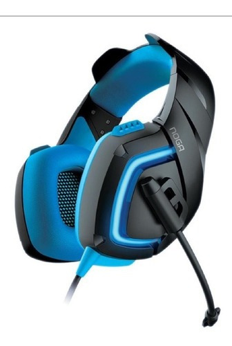 Auriculares Gamer Microfono Leds Pc Ps4 Switch Noga 8220 Color Azul
