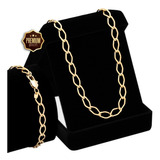 Conjunto Corrente E Pulseira Groumet Cj-18 Banhada Ouro 