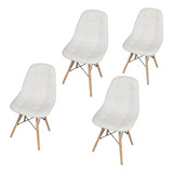 Silla Eames Capitone Negro Blanco Calidad - Grupo Sl Set X 4