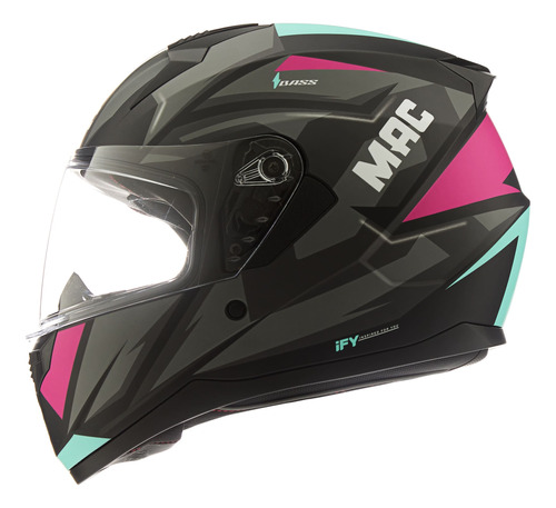 Casco Moto Mac Bass Nirvana Sonic Zepelin Pista Devotobikes