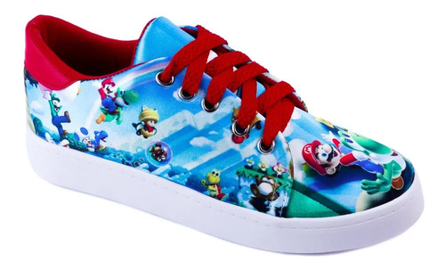 Tenis Mario Bros Videojuego Luigui Yoshi Cómodos 446-armb