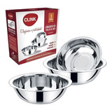 Conjunto Jogo 3 Peças Bowl Saladeira Bacia Tigela Aço Inox