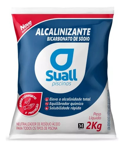 Suall Alcalinizante Elevador De Alcalinidade De Piscinas 2kg