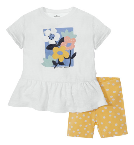 Conjunto Infantil Menina Com Blusa E Shorts Toddler