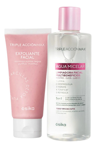 Agua Micelar + Exfoliante Triple Acción Esika