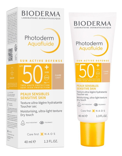 Protector Solar Bioderma Photoderm Fps 50 Max Aquafluide Tono Claro En Crema De 40 Ml