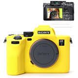 Funda De Silicona Para Sony Alpha 7 Iv, A7m4, A7 Iv Amarillo