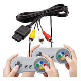 2x Controle Joystick Para Super Nintendo Compativel + Caboav