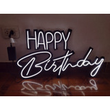 Cartel De Neon Led Happy Birthday 