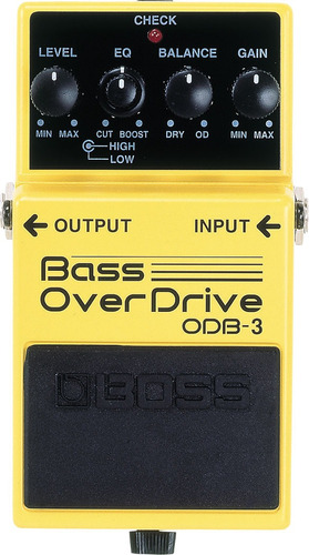 Pedal Boss Odb3 Bass Overdrive Para Baixo