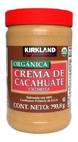 Crema De Cacahuate Cremosa Orgánica Kirkland De 793.8 Gr 