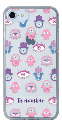 Funda Para iPhone Ojo Turco Mano Fátima Hamsa Tu Nombre