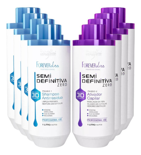 Kit C/4 Progressivas Semi Definitiva Zero 1l Forever Liss 