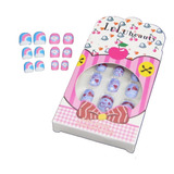 Kit 60 Unhas Postiça Infantil Kids Decoradas Adesivo Colante