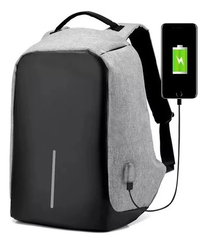 Mochila Porta Notebook Antirobo Cierre Oculto Espalda Rigida