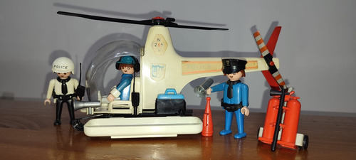 Helicoptero Policia Vintage Playmobil 9748 - Completo