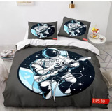 Juego De Cama For Astronautas De La Nasa, Cama Queen Size .