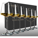 Coccot Juego De 6 Copas De Vino, Copas De Vino Blanco Crista