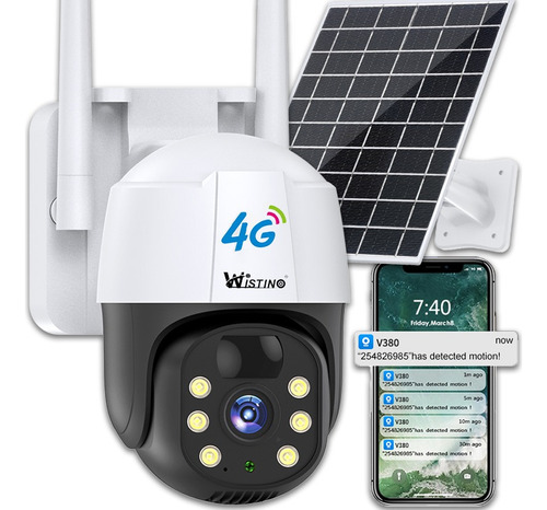 Cámara De Seguridad De Visión Remota Solar Cctv 4g Impermeab