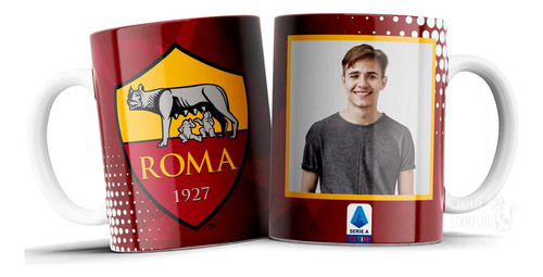 Taza Personalizada Roma Fc Con Tu Foto Ideal/regalo