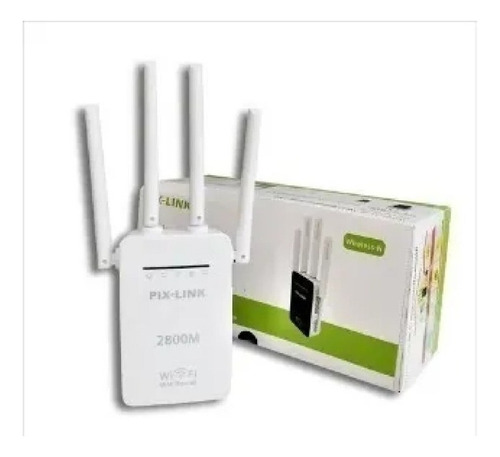 Expansor De Señal Wifi De 300 Mbps, Enrutador, 4 Antenas De Baja Tensión, Color Blanco, Bivolt