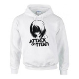 Sudadera Attack Of Titans Blanca - Hoodie Juvenil Unisex 