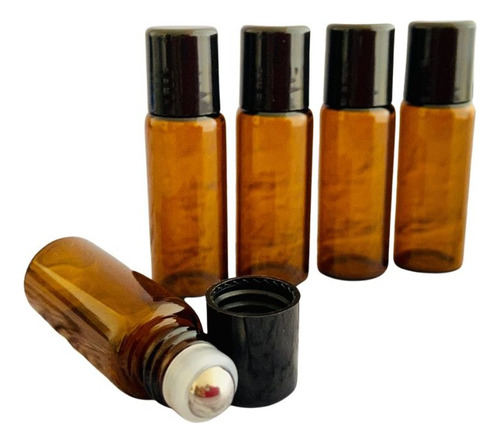 Lote Roll On Vidrio Fino Ámbar 5 Ml - 20 Und