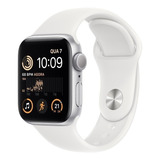 Apple Watch Se Gps - Caja De Aluminio Plata 40 Mm - Correa Deportiva Blanca - Patrón
