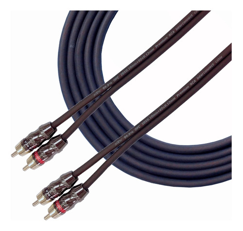 Cable De Audio Rca Con Tres Conectores Metálicos Blindados D