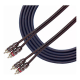 Cable De Audio Rca Con Tres Conectores Metálicos Blindados D