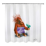 Cortina De Banho Dryer Monkey - 180cm X 178cm               