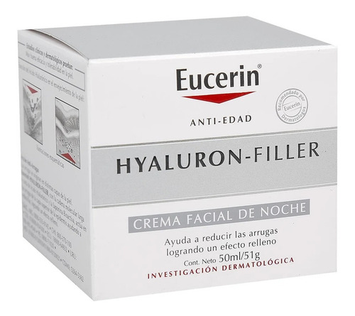 Eucerin Antiedad Hyaluron Filler Crema Facial De Noche 50ml