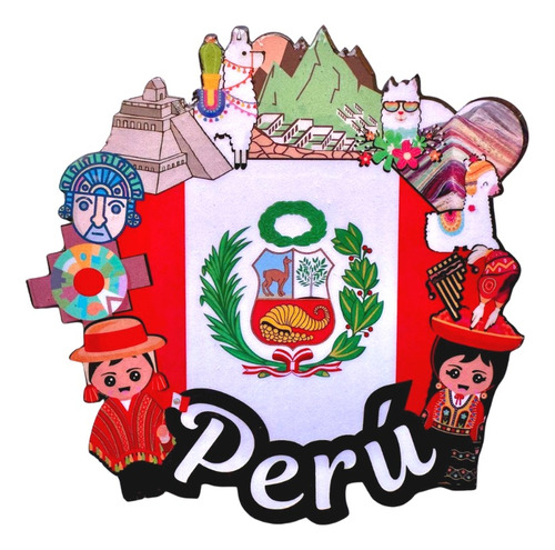 Perú Imán Refrigerador Recuerdos Souvenirs Internacional