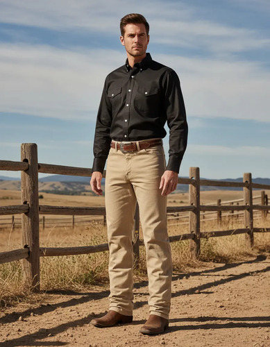 Pantalón Wrangler Cow Boy H33setn Beige | Meses sin interés
