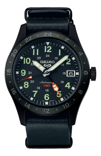 Relógio Seiko 5 Sports Field Gmt Ssk025k1 Automático Preto