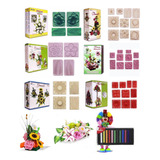 Paquete De Moldes 6 Kits Para Flores + 12 Gises Pastel  