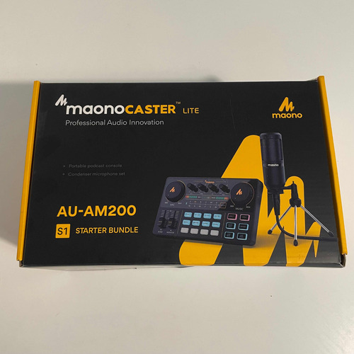 Kit Podcast Interfaz Maono Am200 Micrófono Condenser Pm360 