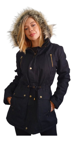 Campera Parka Gabardina De Mujer Con Corderito Envío Gratis