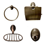 Juego Accesorios Vintage Bronce Antiguo X 4