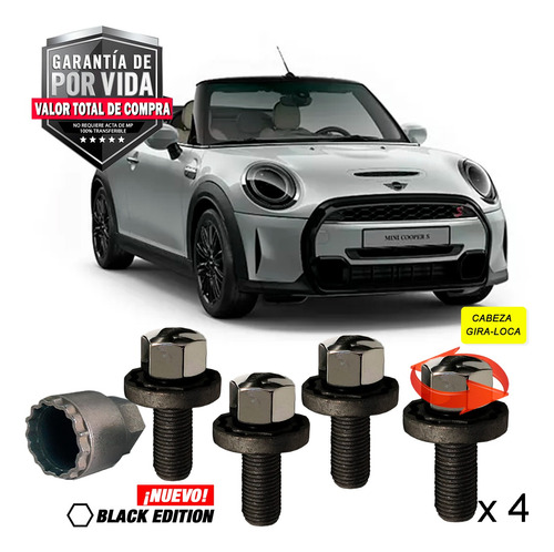 Birlos Seguridad Mini Cooper Country Gasolina Galaxylock