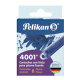 Pelikan Cartuchos Con Tinta Azul Para Pluma Fuente Tp6 4001