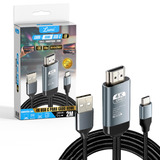 Adaptador De Cabo 2m Tipo-c Usb 3.0 Hdmi 4k Compatível Com Tipo-c Cabo Conector Hdtv Android Lumi