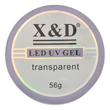 Gel Xed X&d Original Transparente 56g Alongamento De Unhas