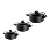 Set 3 Piezas Cacerola Olla Fary Home 20/24/26 Cocina Bz3