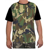 Camisa Camiseta Masculina Meninos Militar Camuflada 4