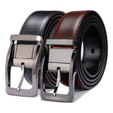 Cinturones Para Hombres Cuero Reversible Correa De Cintura D