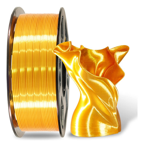 Filamento 3d Dorado Brillante Pla 1.75 1 Kilo Impresión 3d