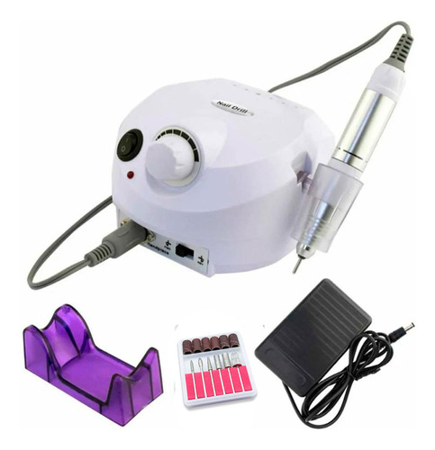 Motor Porquinho Unha Nail Acrigel Esmalte Gel Manicure Barat Cor Branco 110v/220v