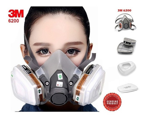 Máscara De Respiración 3m Modelo 6200